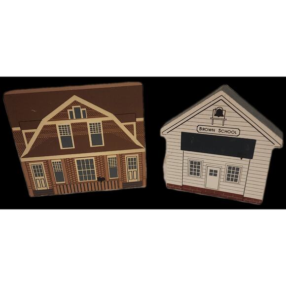 Cats Meow 1991 Limberlost Cabin Collectors Club  Brown School Ohio Amish Series - Picture 1 of 4